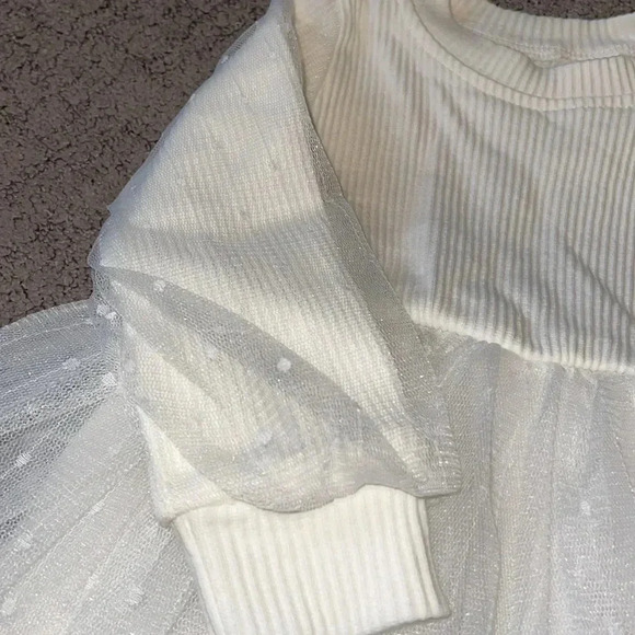 White tulle skirted dress, toddler, 18 months. NWOT. - Picture 3 of 5